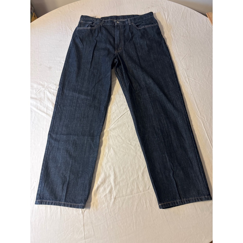 Levi's 550 Straight Leg Jeans Mens 38x32 Dark Indigo Blue Classic Denim